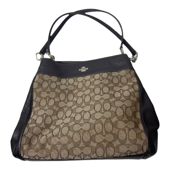 Coach Signature Jacquard Lexy Shoulder/ Handbag Purse - Picture 1 of 11
